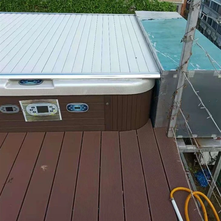 An Alu. Slated Cover For Pool